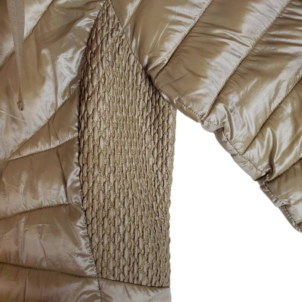 Bernardo Water Resistant Full Zip Packable Puffer Jacket Coat Taupe Medium - Picture 12 of 15